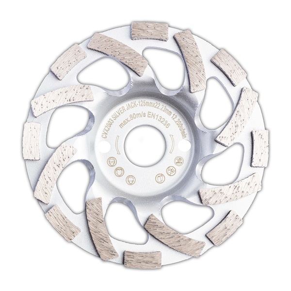 covex Diamant-Schleiftopf mit Fächerform "Silver Jack" 125mm