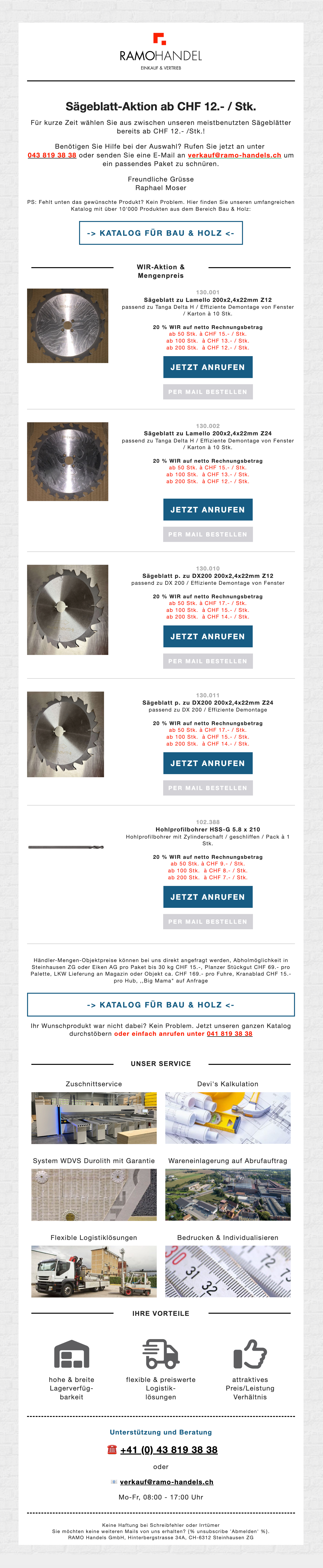 Sägeblattaktion-Detail