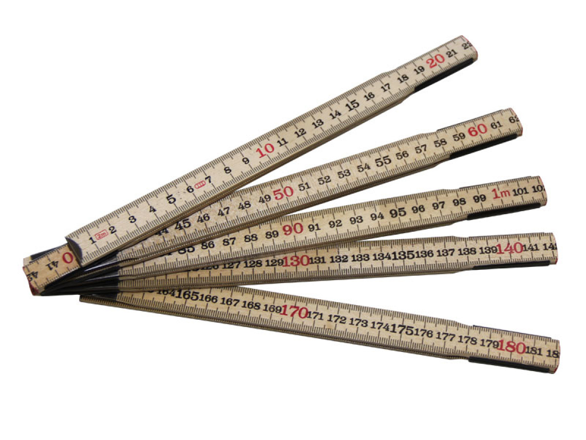 Meter Holzgliedermassstab 2m naturfarbig
