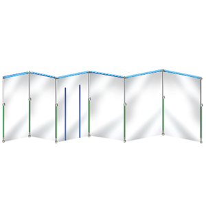 Curtain-Wall Staubschutzwandsystem Pro Kit 7.2m