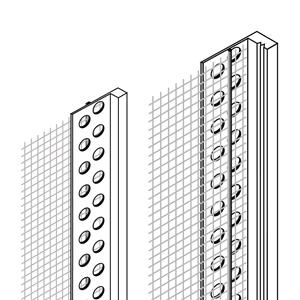 Putzabschlussprofil PVC Gewebe 6mm 2,0m