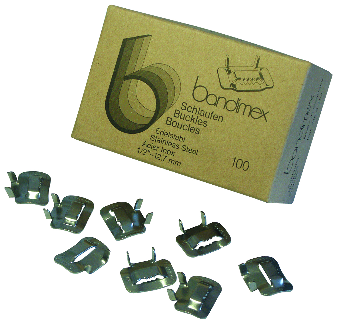 BANDIMEX Schlaufen V2A Edelstahl 12,7mm-1/2"