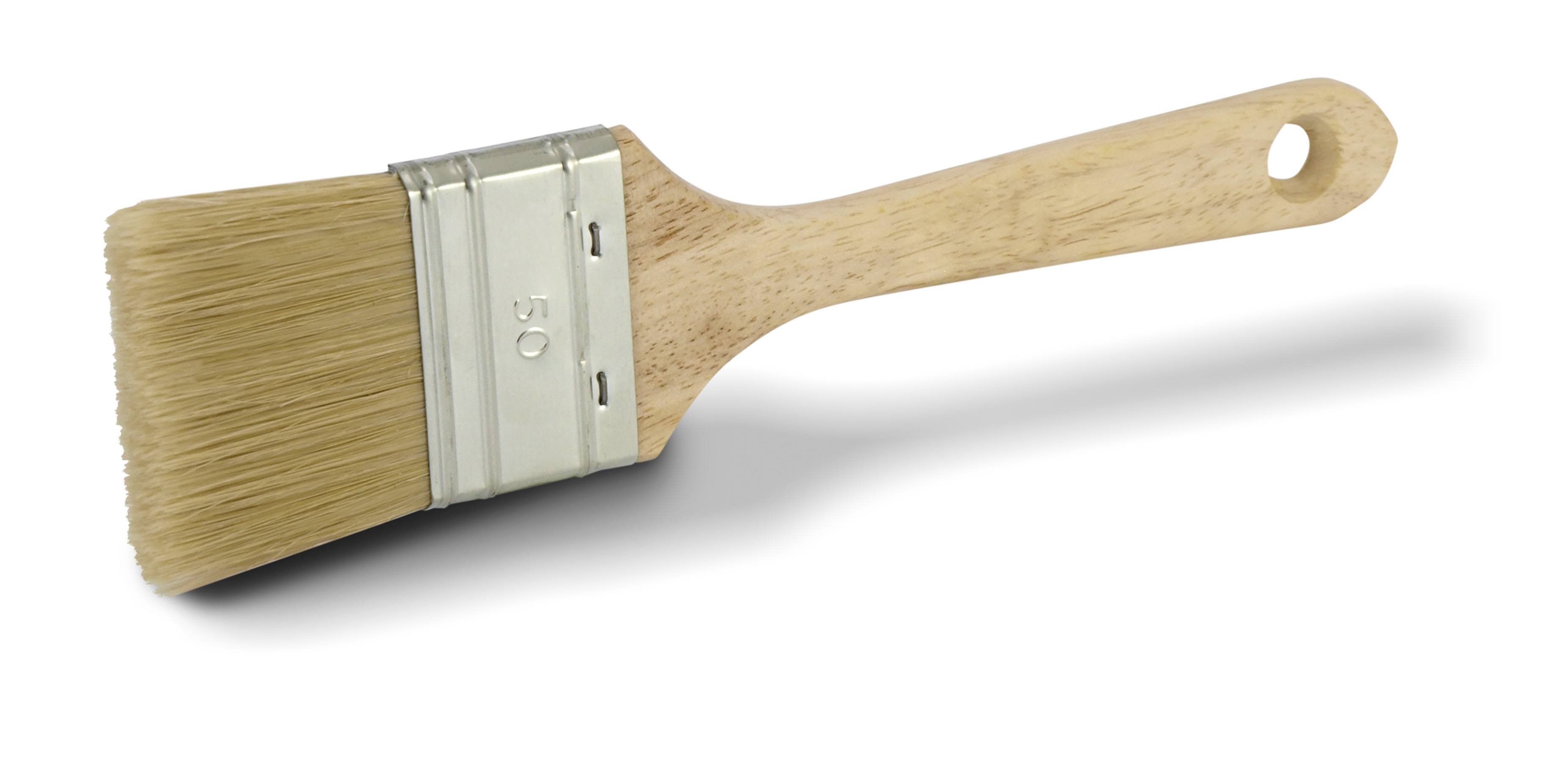 Flachpinsel mit hellen Borsten 70mm