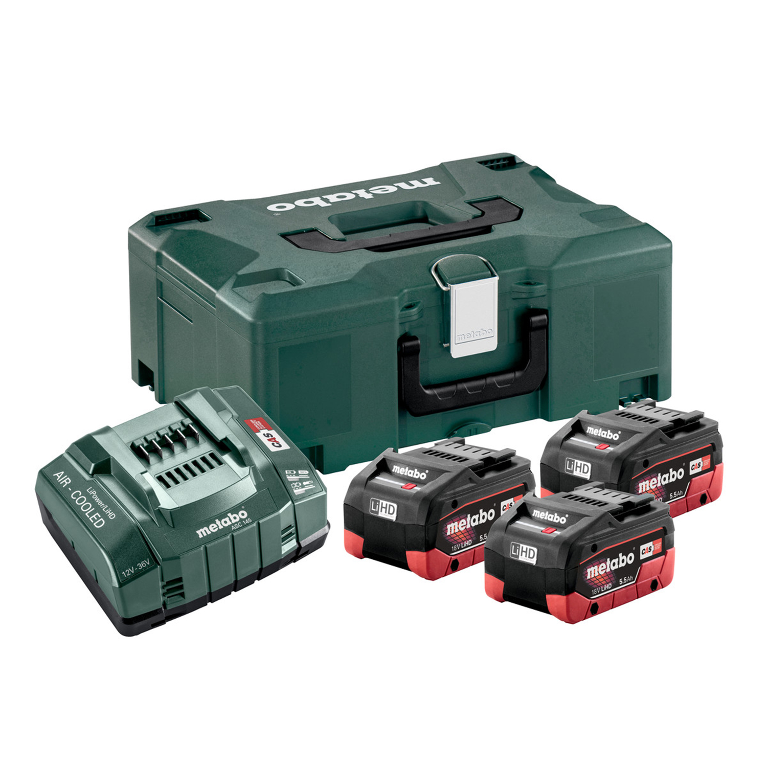 Metabo Basis-Set 3x LiHD 5.5Ah + ASC 30-36 + ML (Bigpack)
