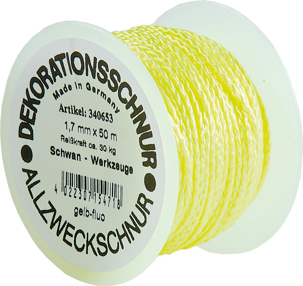 Schnur PP 1,7mm x 50m Gelb