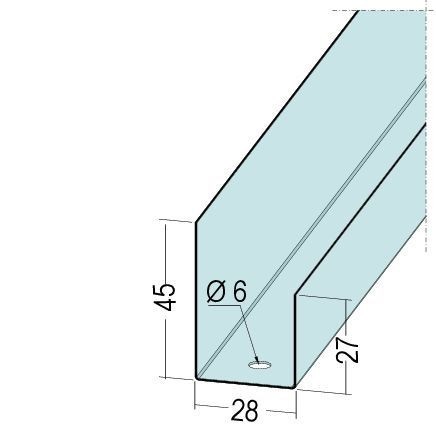 PROTEKTOR U-Anschlussprofil ungleichschenklig (UD 28-45/27) 5168300