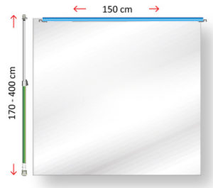 Curtain-Wall Staubschutzwandsystem Modul 150