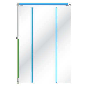 Curtain-Wall Staubschutzwandsystem Door Erweiterung