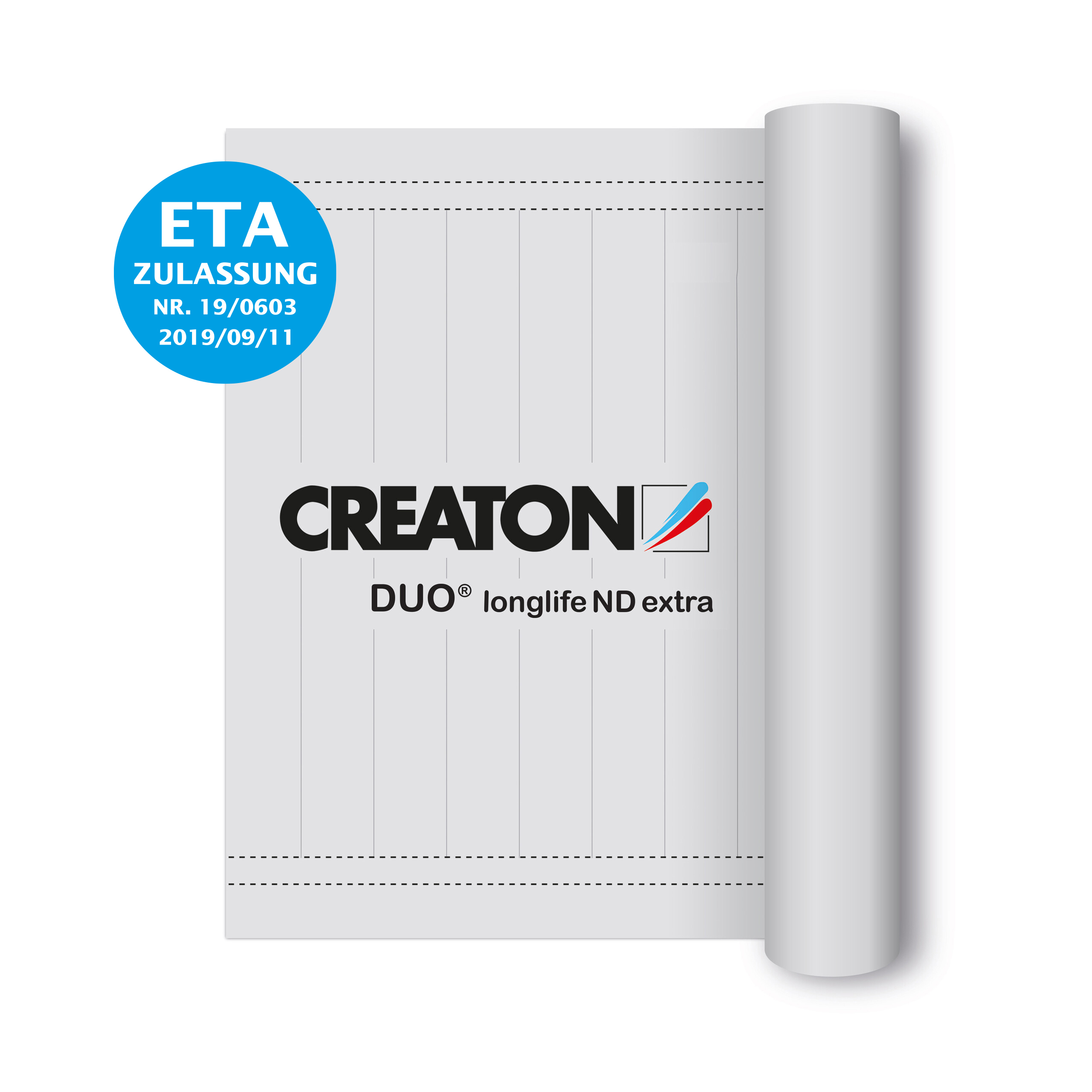 CREATON Unterdeckbahn DUO LONGLIFE ND EXTRA 270 g/m² Unterspannbahn 1,5x50 m mit Doppel-Klebestreifen