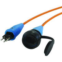 Steffen G-PUR (H07BQ-F) Verl. 3x1.5mm 10m mit Stecker TPE T12 und Kupplung TPE T13