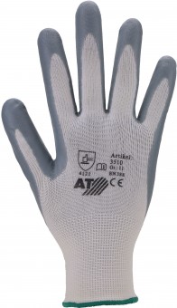 Schutzhand. Asatex 3510 Weiss/Grau 9/L