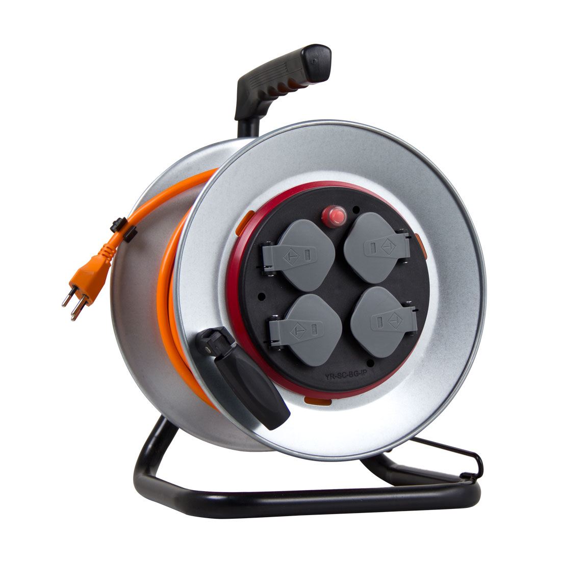 Ekström Metallkabelrolle 25m 3x 1.5 mm², 4x T13