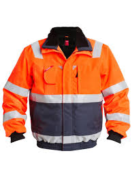 Workwear Jacke mit Warnschutz orange L