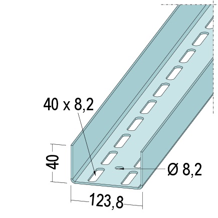 PROTEKTOR U-Aussteifungsprofil (UA 125-20) 5132600/  1 BND à 2 Stk. 1 GB à 30 BND